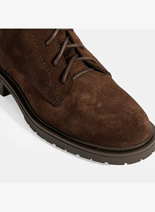 Kadın Kahve Bağcık Detaylı Süet Bot - Görsel 7