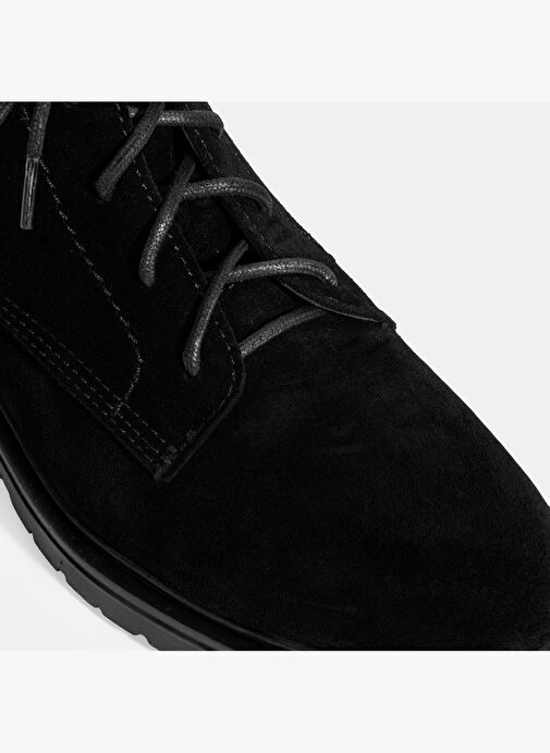 Kadın Siyah Bağcık Detaylı Süet Bot - Görsel 7