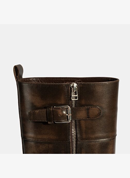 Desa Desa Kahverengi Kadın Kahve Metal Toka Detaylı Deri Çizme Bot | Boyner Kahverengi - 7. görsel