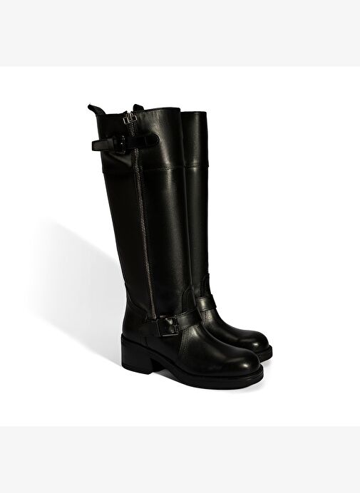 Desa Desa Kadın Siyah Metal Toka Detaylı Deri Çizme Bot | Boyner Siyah - 2. görsel