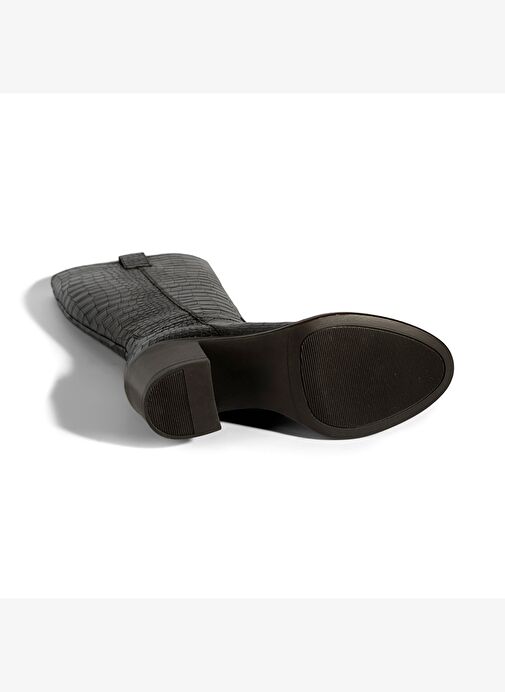 Desa Desa Kahverengi Kadın Kahve Kroko Baskılı Kalın Topuklu Deri Çizme Bot | Boyner Kahverengi - 5. görsel