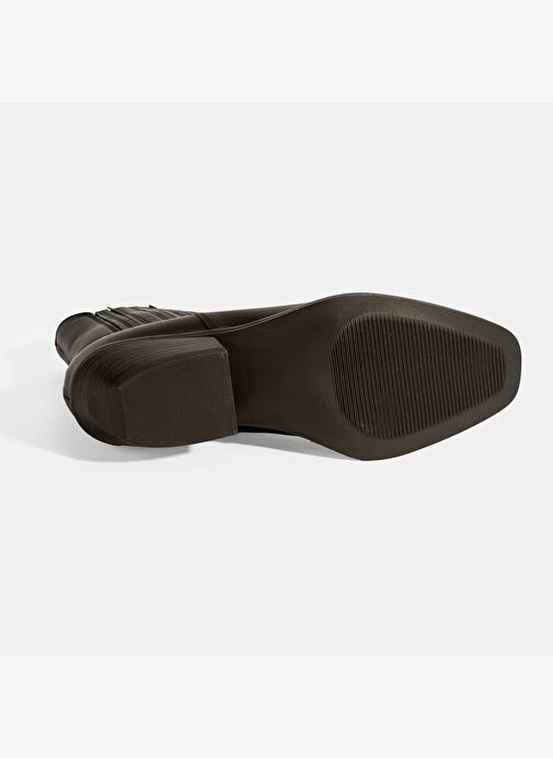 Kadın Kahve Topuklu Deri Bot - Görsel 5