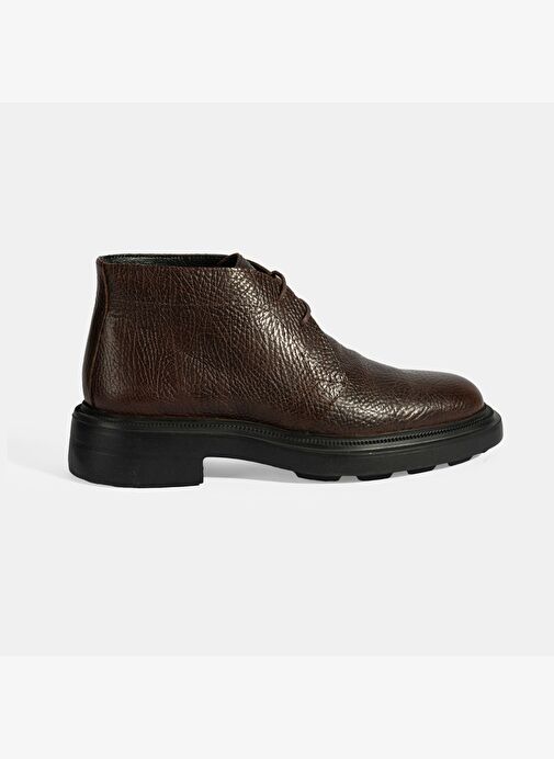 Erkek Kahve Bağcıklı Deri Bot - Görsel 3