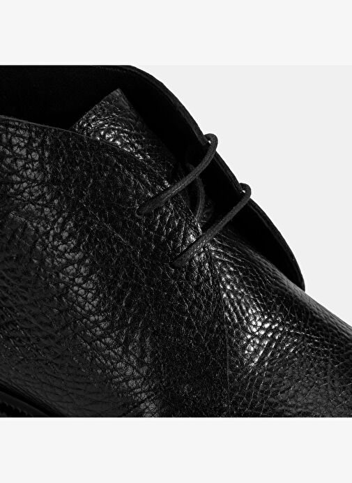 Erkek Siyah Bağcıklı Deri Bot - Görsel 7