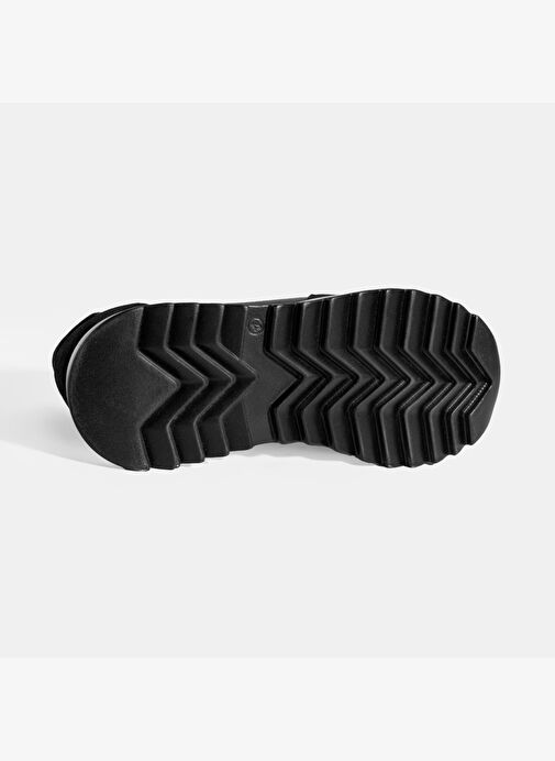 Kadın Siyah Bağcıklı Deri Spor Ayakkabı - Görsel 5