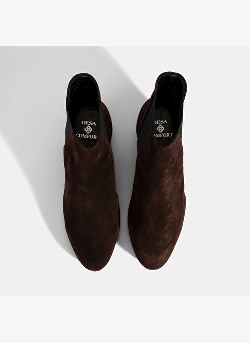 Kadın Kahve DesaComfort Lastikli Süet Chelsea Bot - Görsel 8