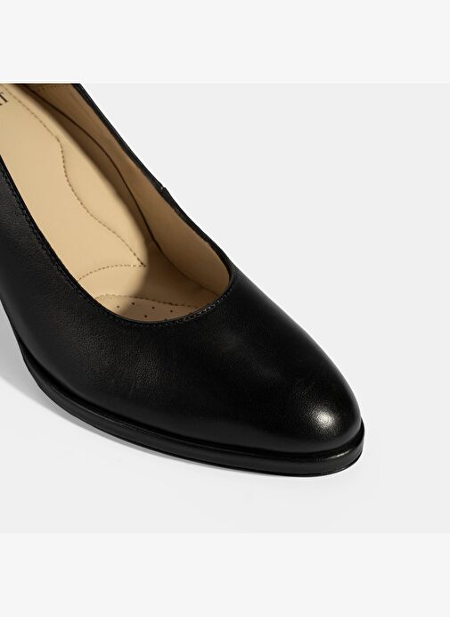 Kadın Siyah DesaComfort Deri Topuklu Ayakkabı - Görsel 7