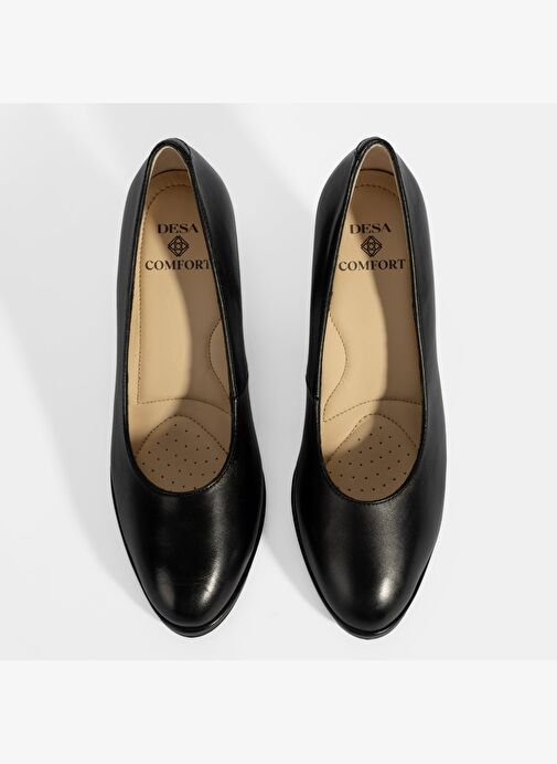 Kadın Siyah DesaComfort Deri Topuklu Ayakkabı - Görsel 8