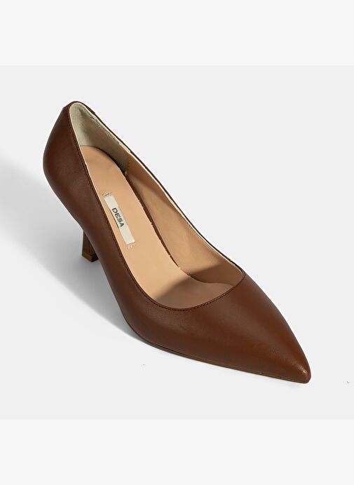 Kadın Taba Deri Stiletto - Görsel 6