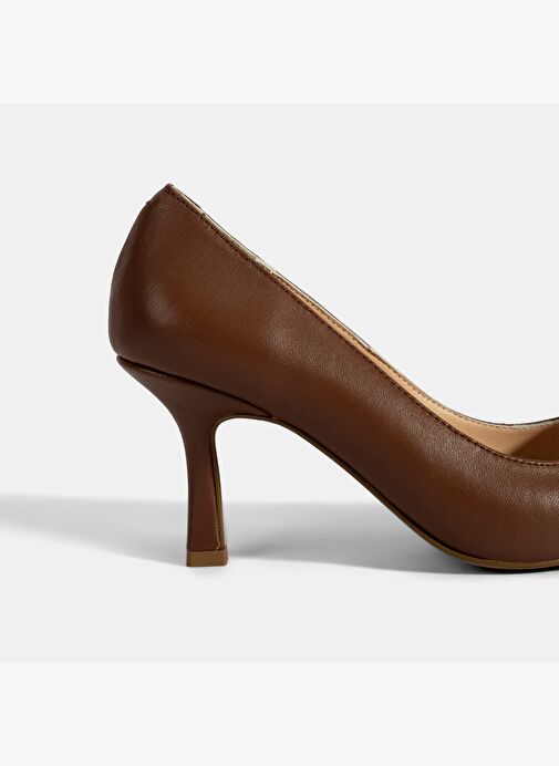 Kadın Taba Deri Stiletto - Görsel 7