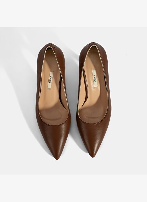 Kadın Taba Deri Stiletto - Görsel 8