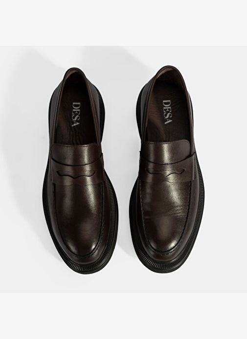 Erkek Kahve Deri Loafer - Görsel 8