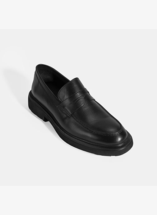 Erkek Siyah Deri Loafer - Görsel 6