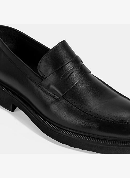 Erkek Siyah Deri Loafer - Görsel 7