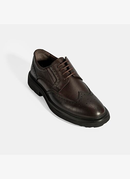 Erkek Kahve Bağcıklı Klasik Ayakkabı - Görsel 6