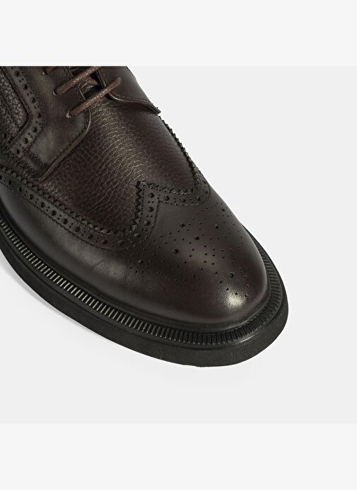 Erkek Kahve Bağcıklı Klasik Ayakkabı - Görsel 7
