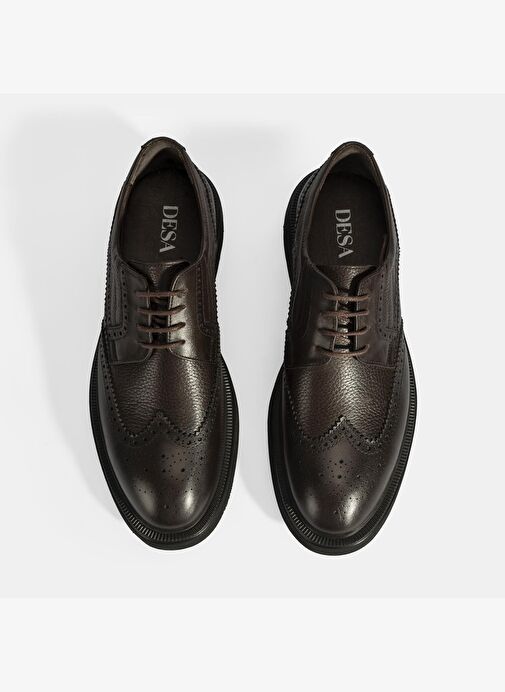 Erkek Kahve Bağcıklı Klasik Ayakkabı - Görsel 8