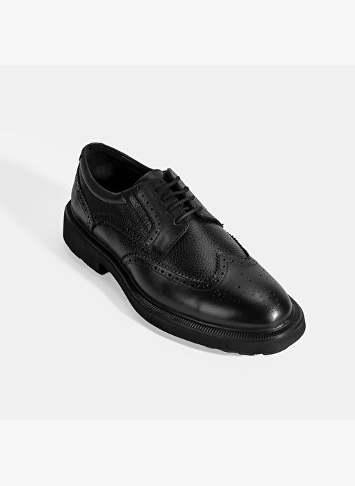 Erkek Siyah Bağcıklı Klasik Ayakkabı - Görsel 6