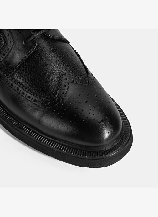 Erkek Siyah Bağcıklı Klasik Ayakkabı - Görsel 7