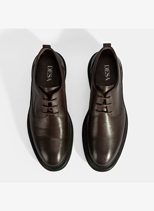 Erkek Kahve Bağcıklı Klasik Ayakkabı - Görsel 8