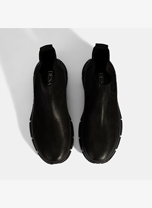 Erkek Siyah Lastik Detaylı Nubuk Deri Bot - Görsel 8