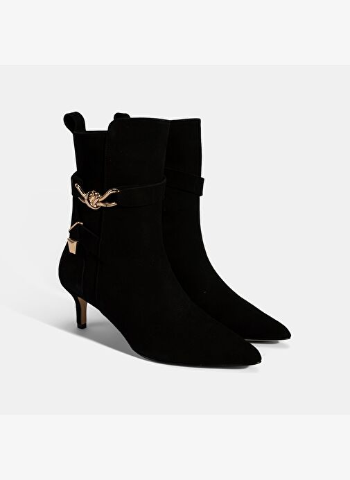 Desa Desa Kadın Siyah Sivri Burunlu İnce Topuklu Süet Çizme Bot | Boyner Siyah - 2. görsel