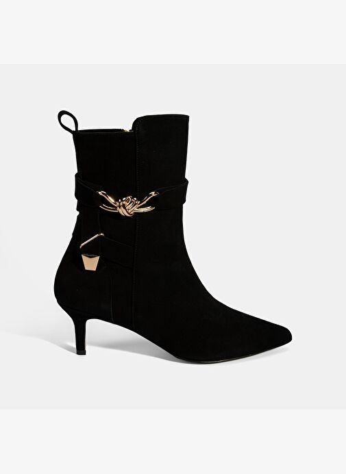 Desa Desa Kadın Siyah Sivri Burunlu İnce Topuklu Süet Çizme Bot | Boyner Siyah - 3. görsel