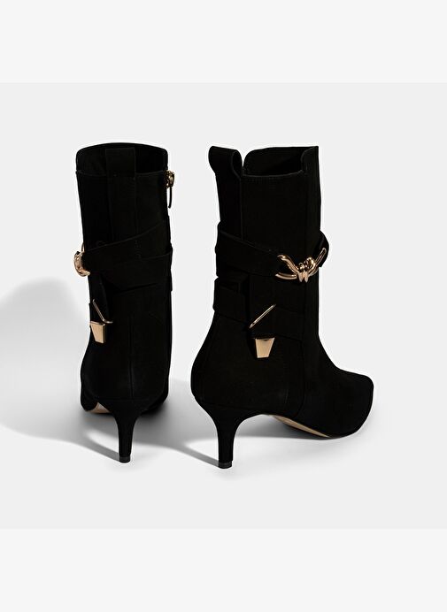 Desa Desa Kadın Siyah Sivri Burunlu İnce Topuklu Süet Çizme Bot | Boyner Siyah - 9. görsel