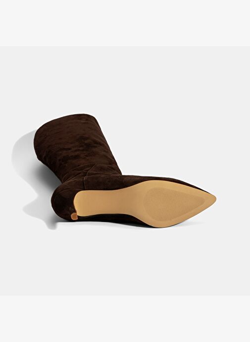 Desa Desa Kahverengi Kadın Kahve Sivri Burunlu İnce Topuklu Süet Çizme Bot | Boyner Kahverengi - 5. görsel