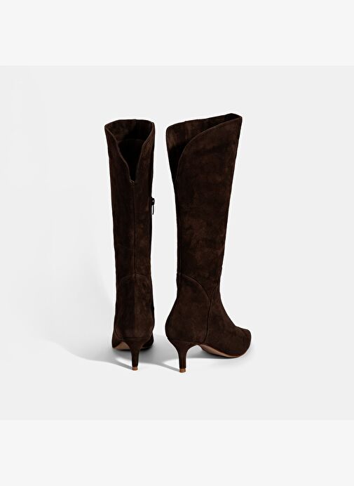 Desa Desa Kahverengi Kadın Kahve Sivri Burunlu İnce Topuklu Süet Çizme Bot | Boyner Kahverengi - 9. görsel