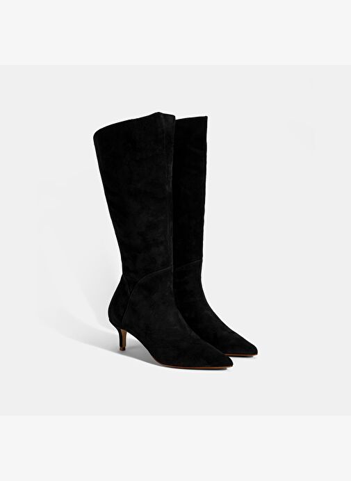 Desa Desa Kadın Siyah Sivri Burunlu İnce Topuklu Süet Çizme Bot | Boyner Siyah - 2. görsel