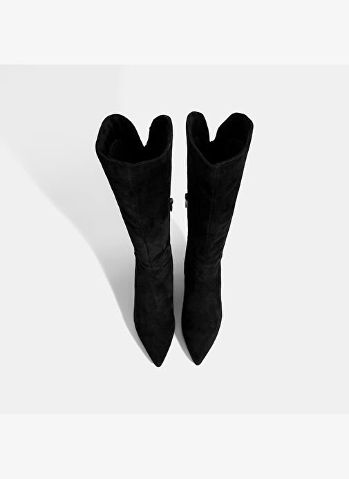 Desa Desa Kadın Siyah Sivri Burunlu İnce Topuklu Süet Çizme Bot | Boyner Siyah - 8. görsel
