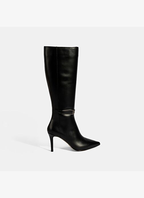 Desa Desa Kadın Siyah Sivri Burunlu İnce Topuklu Deri Çizme Bot | Boyner Siyah - 3. görsel