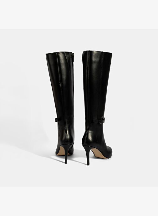 Desa Desa Kadın Siyah Sivri Burunlu İnce Topuklu Deri Çizme Bot | Boyner Siyah - 9. görsel