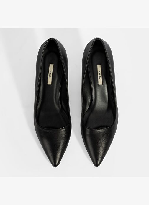 Kadın Siyah Deri Stiletto - Görsel 8