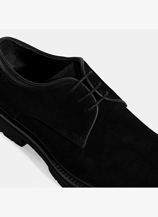 Erkek Siyah Bağcıklı Süet Günlük Ayakkabı - Görsel 7
