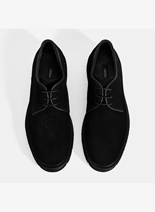 Erkek Siyah Bağcıklı Süet Günlük Ayakkabı - Görsel 8