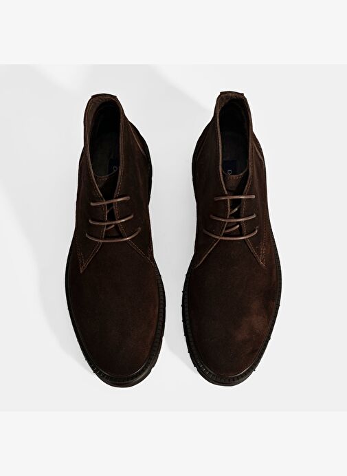 Erkek Kahve Bağcıklı Süet Bot - Görsel 8