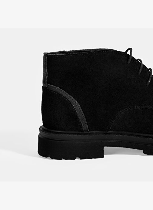 Erkek Siyah Bağcıklı Süet Bot - Görsel 7