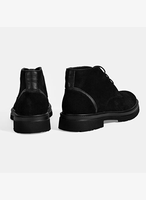 Erkek Siyah Bağcıklı Süet Bot - Görsel 9
