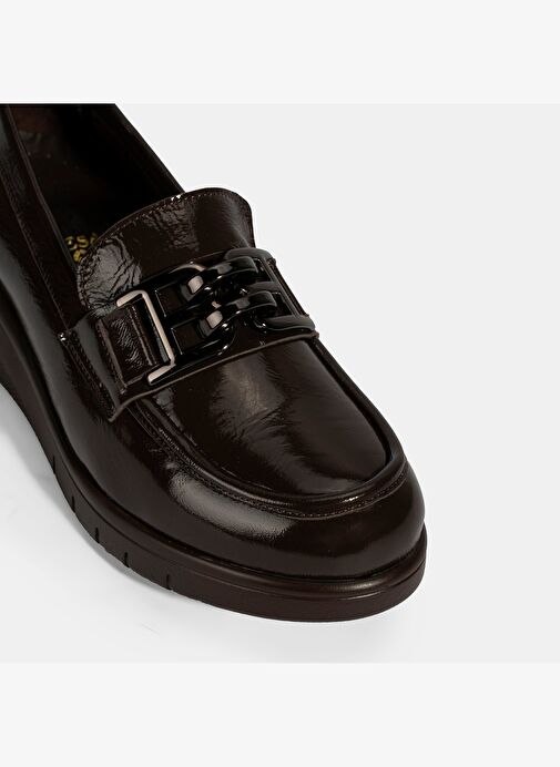 Kadın Kahve DesaComfort Toka Detaylı Deri Ayakkabı - Görsel 7