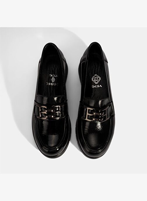 Kadın Siyah DesaComfort Toka Detaylı Deri Ayakkabı - Görsel 7