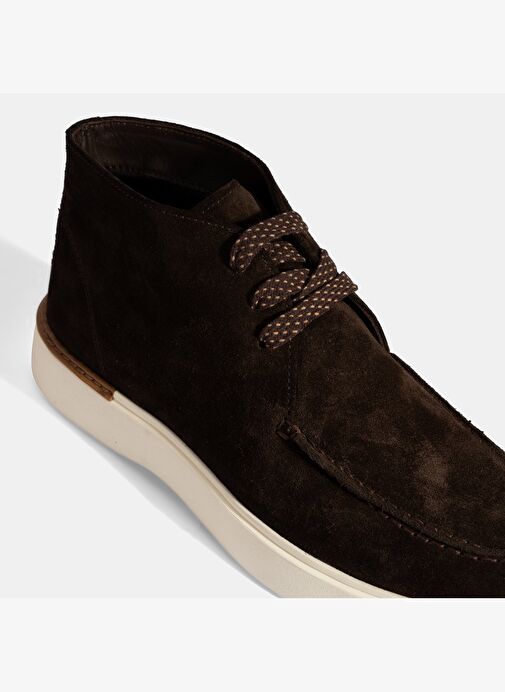 Erkek Kahve Bağcıklı Süet Bot - Görsel 7