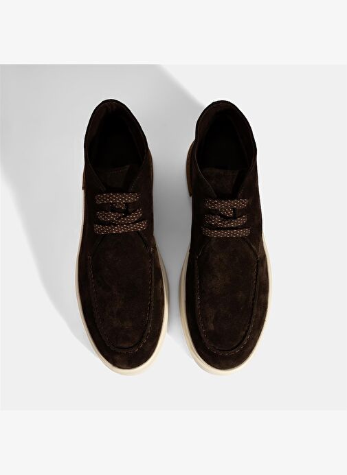 Erkek Kahve Bağcıklı Süet Bot - Görsel 8