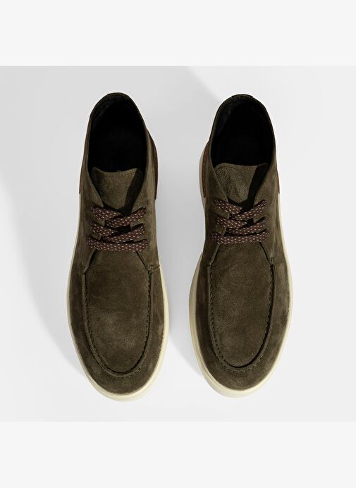 Erkek Yeşil Bağcıklı Süet Bot - Görsel 8