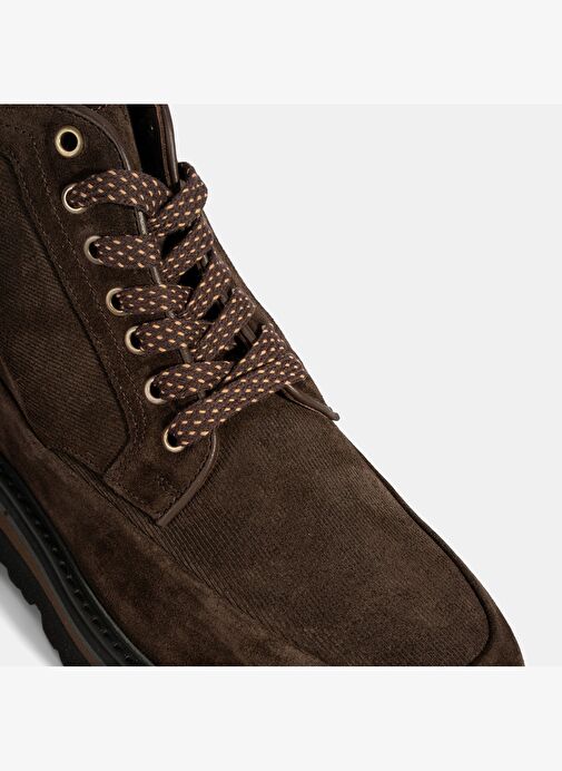 Erkek Kahve Bağcıklı Süet Bot - Görsel 7