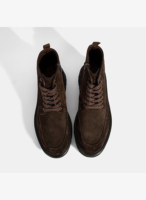 Erkek Kahve Bağcıklı Süet Bot - Görsel 8