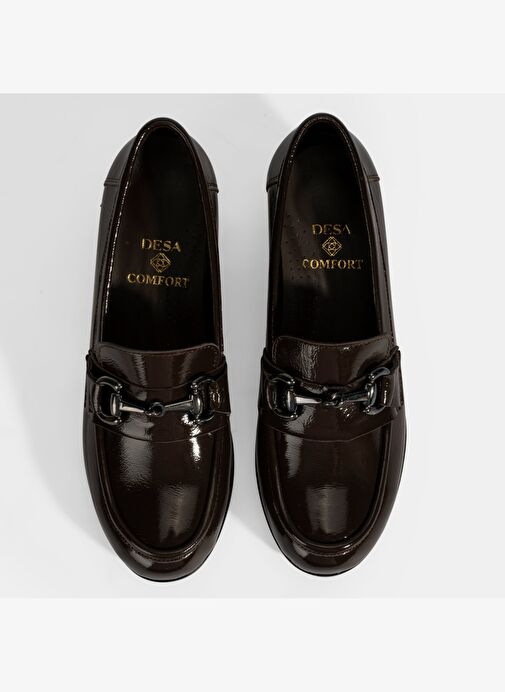 Kadın Kahve DesaComfort Topuklu Rugan Ayakkabı - Görsel 8