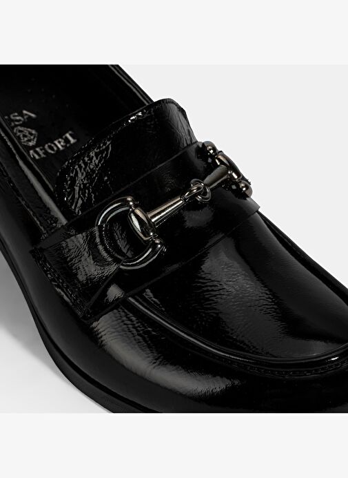 Kadın Siyah DesaComfort Topuklu Rugan Ayakkabı - Görsel 7