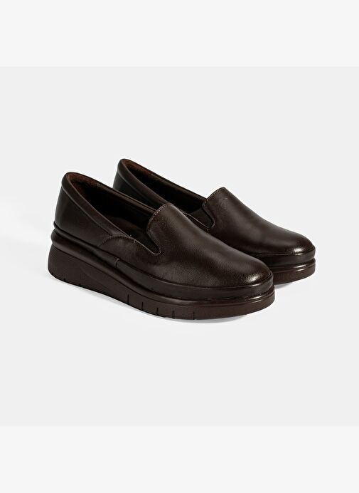 Kadın Kahve DesaComfort Deri Günlük Ayakkabı - Görsel 2